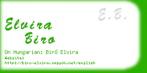 elvira biro business card